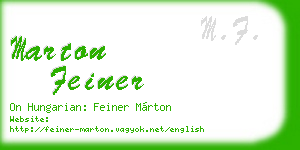 marton feiner business card